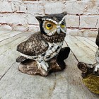 2 Vtg Owl Figurines Homco Mcm Retro