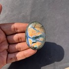 Natural Labradorite Palm Stone Blue Flash Crystal Reiki Healing Chakra Energy