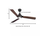Home Decorators Collection Ester 54  Led Ceiling Fan Remote Matte Black Indoor    