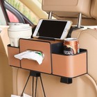 1 2pcs Car Seat Back Organizer Multifunctional Storage For Cup Phone Tissue