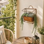 Rustic Metal Wall Hanging Planter Basket Vintage Farmhouse Garden Decor