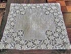 Vtg Hanky Wedding Bride White Lawn Linen Lace Flowers   152
