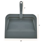 Superio Heavy Duty Durable Plastic Dustpan  For Indoor And Outdoor Use  Grey 