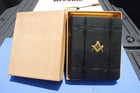 Masonic Temple Leather Holy Bible Holman 1932 Fantastic Condition-original Box