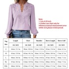 Womens Ladies Lace V-neck T Shirt Loose Casual Blouse Long Sleeve Summer Tops