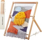 25 2 h X 19 3 w Weaving Loom With Stand Wooden Multi-craft Weaving Loom Arts    