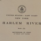   wall Chart 1939 Harlem River Nyc Navigation Map Usc gs No  274 17   x42    Vtg