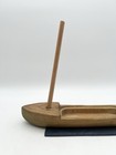 Vintage Folk Art Wooden Sailboat Hand Carved Primitive Lake Cabin Nautical 9 5   