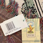 Classic Pooh Daisy Chains Woven Tapestry Throw Blanket 46x67 Disney Usa 1990s