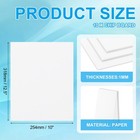 12 5x10x0 04  Chipboard Sheets 10pcs 40pt Thick Book Board Binders Board  White