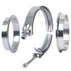 Exhaust Clamp  4 0 Inch V Band Clamp Coupling With Flange Male 4 0 Inch 1 Pcs