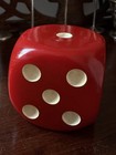 2   antique German Cherry Red Bakelite Game Casino Die Cube Gambling Dice Toy 147g