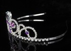 Bridal Crown Head Tiara Purple Crystal Hair Pageant Princess Queen Birthday Sc20