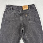 Vtg Levis 550 Jeans Boys Husky 30x27  tag-32  Orange Tab Relaxed Fit Black Denim