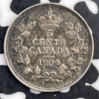 1904 Canada 5 Cents Lot f2848 Silver 
