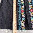 Mexican Men s Guayabera Shirt Short Sleeve Elegant Black Embroidery Size M
