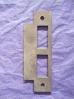 Antique Ornate Brass Door Strike Plate Mortise Lock Victorian Hardware Vtg