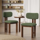 Modern Upholstered Dining Chair Set Of 2     Solid Wood Side Chairs For Table Seat
