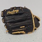 Rawlings Youth Gold Glove Co  H115hbr 11 5  Leather Baseball Glove Rht Black tan