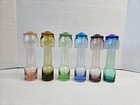 Vintage Shot Glasses Roly-poly Glass Cordial Tall Shooter Barware Rainbow Set