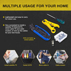 Kotto Coax Cable Crimper Kit - Adjustable Compression Tool For Rg6  Rg59  Rg11 -