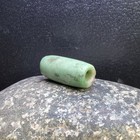 Ancient Pre Columbian Green Jade Tube Pendant Combine Shipping  613