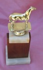 Vintage 1959 9  Brandywine Jr  Horse Show Equestrian Trophy W white Marble Base