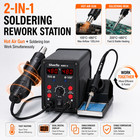 8586d 2in1 Soldering Station Hot Air Heat Desoldering Rework Smd Welding Tool