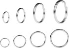 40 Pack Silver Key Ring Keychain Assorted In 4 Sizes Metal Round Split Key Chain
