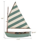 Sailingstory Wooden Sailboat Model Ship Catboat Sail Boat Decor Sailing Boat    