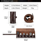 Genuine Leather Travel Watch Case Roll Organizer Classic  Leather 6-watches Roll