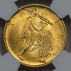 1931-r Ix Italy 50 Lire -  900 Gold - Ngc Ms65