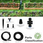 59ft Hard Tubing Drip Irrigation Kit Quick Connector Auto Garden Watering System