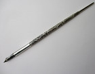 Sterling Silver Calligraphy Dip Pen Repousse Pattern 7 1 2   Antique