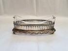 4  Antique German 800 Silver Salt Cellar With Glass Insert  Crescent Crown Mark