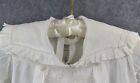 Antique Child Dress White Cotton Lawn Embroidery Smocking Bust 28 Edwardian 1880