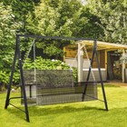 Porch Swing Frame Heavy Duty Hanging Chair Stand Only For Backyard Patio Lawn