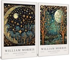 William Morris Canvas Wall Art Set Of 2  Canvas 12x16 In Morris Starry Sky