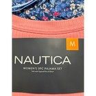 Nautica Womens 3pc Pajama Set Pink Tank Tapered Pant Short Blue Multi 328827 M