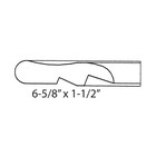 Outwater 1-1 2  H X 6-5 8  W Unfinished Red Oak Chicago Bar Rail