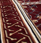 Wide 10 Person Masjid Islamic Prayer Rug For Family Group - Floral Arkan Red