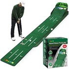 Golf Putting Green Putting Mat Indoor   Outdoor With Ball Return And 3 Holes 