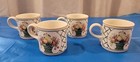  4  Villeroy Boch Basket Espresso Cups   Saucers    2  Extra Saucers