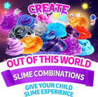 Mini Galaxy Slime Kit  With Glow In The Dark Stickers making Butter Slime  Dark 