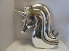 Vintage Syroco Unicorn Wall Hanging  7636 Silver Finish Big 1970 s Usa