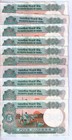 Rare 5 Rupees Tractor Issue 000001-000010 Number Unc 10 Notes