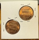 1983-p   1983-d Lincoln Memorial Cents Unc Cherry Red From Bu Fed Rolls   8310
