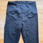 A New Day Womens High Waisted Black Leggings Size Medium 7 8 Length Yoga Pants