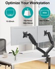 Dual Monitor Mount Fits 13 To 32 Inch Computer Screen Height Adjustable Monitor 