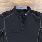 Nike Pro Combat Shirt Mens Large Black Dri Fit Fitted Long Sleeve Compression